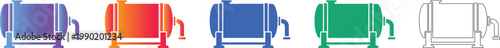 Industrial Storage Tank Icon Set vol 935