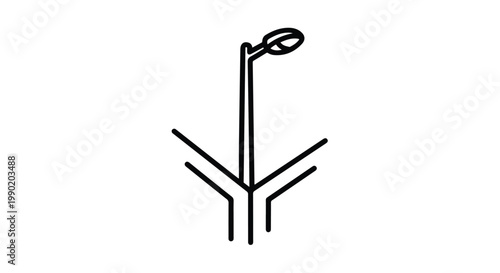 Street light pole urban utility icon