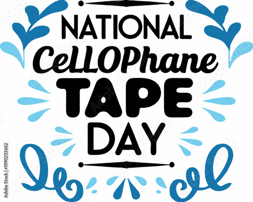 National Cellophane Tape Day Vector Illustration, Office Supply Celebration Design