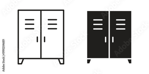 Foto Locker icon concept design set. Icon Element For Design