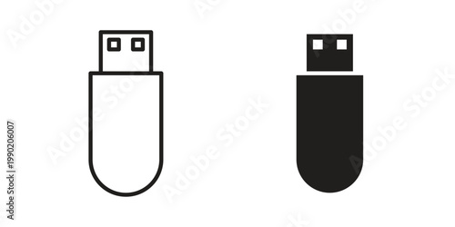 Pendrive icon concept design set. Icon Element For Design