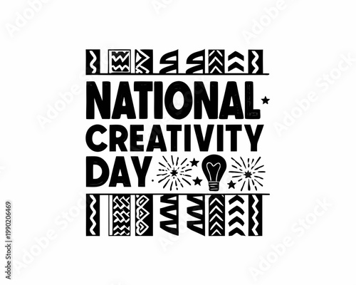 National Creativity Day Vector Illustration, Creative Mind Inspiration Concept Design