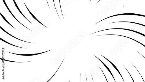 Concentration Lines Explosion: A graphic, dynamic display of radial lines converging at a central point creates a sense of focused energy and explosive motion. A powerful visual metaphor for speed.