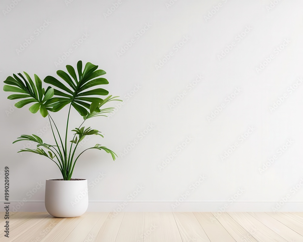 Fototapeta premium Sustainable home renovation with layered natural materials and eco flooring