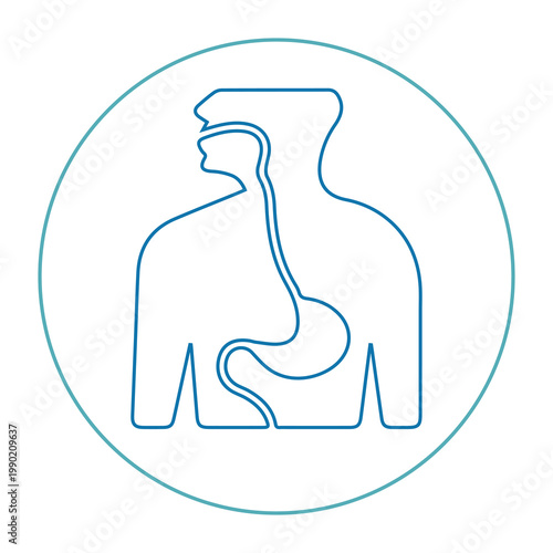 19. Esophagitis Icon Digestive Health Medical Symbol Vector Design.eps