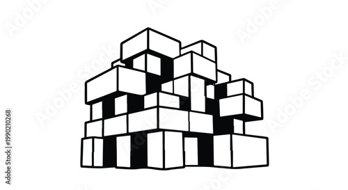 Stacked blocks or modular cube architecture