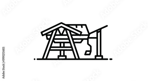 Industrial oil rig or pumping structure
