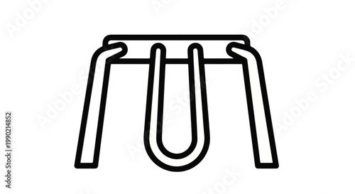 Simple park swing set equipment icon