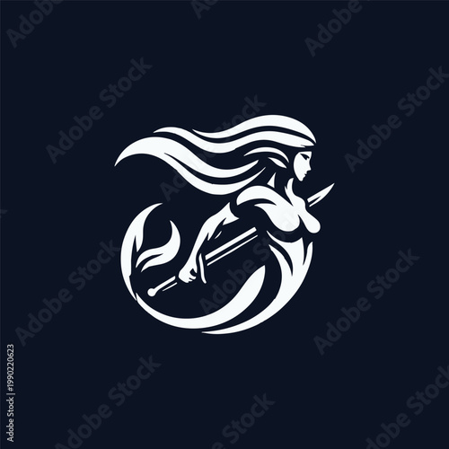 Warrior Mermaid Logo