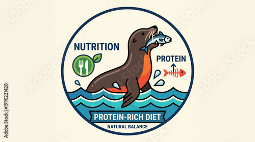Seal Eating Fish Nutrition Protein Rich Diet Natural Balance.