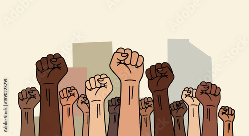 Human Rights Protest Vector Design