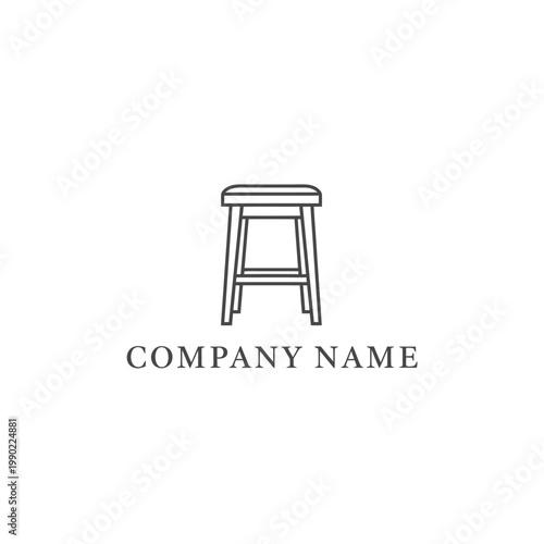 Premium jewelry company logo featuring a stool with company name