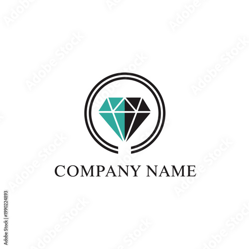 Premium solar energy company logo features a diamond shape design