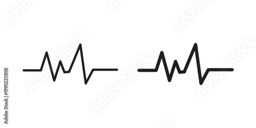 Photos Pulse icon in black and white. clipart and line style icons