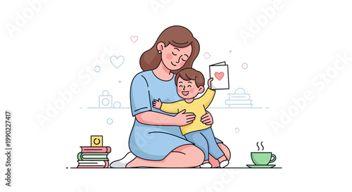 Mother holding a baby close lovingly.