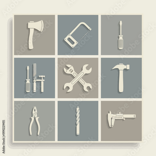 Collection of various hand tools.