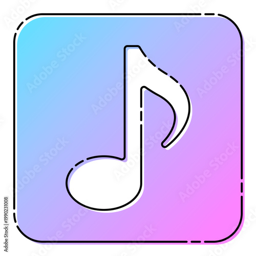 おしゃれな音符のイラスト素材 ベクター