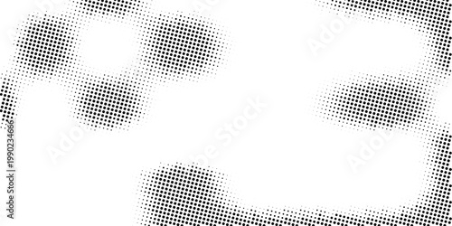 Halftone faded gradient texture. Grunge halftone grit background. White and black sand noise wallpaper. Retro pixilated vector backdrop