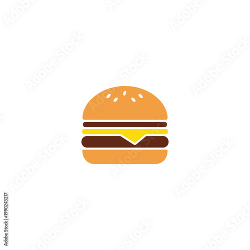 A cheeseburger with a sesame seed bun