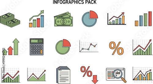 Business Infographic Icons.