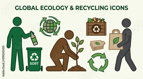 Person planting a sapling representing environmental ecology and recycling initiatives