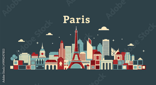 Minimal Bastille Day France Icon Set Collection