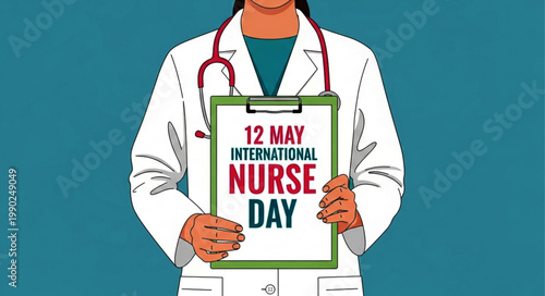 International Nurse Day Celebration with Female Healthcare Worker
