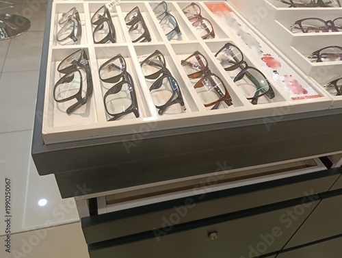 Glasses and sunglasses on display at a store in johor,  malaysia
