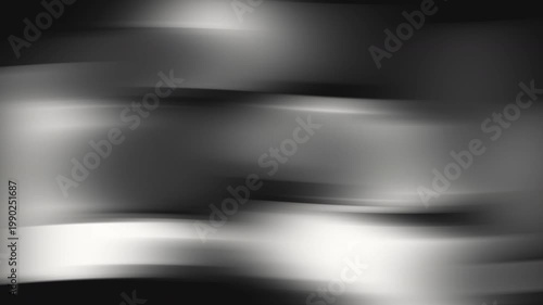 Abstract Black White Motion Blur Background with Smooth Horizontal Flow and Dynamic Speed Effect