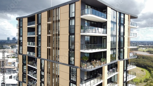 фотографія Medium and high density apartments near water
