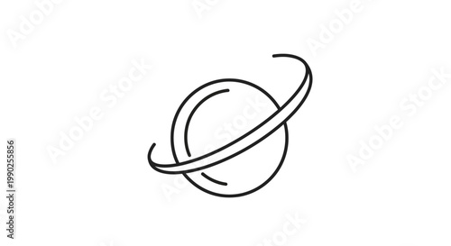 Saturn Planet with Ring System.