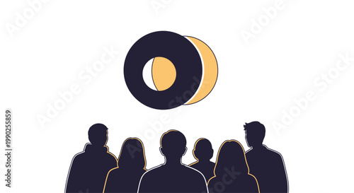 People looking at a target audience.