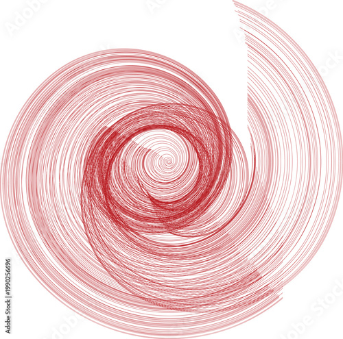 Whirling Scarlet Spiral: A captivating image of a scarlet spiral gracefully swirling, evoking a sense of motion, energy, and visual rhythm.