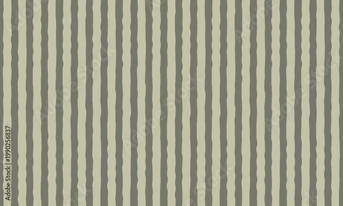 Seamless wavy vertical stripes pattern beige abstract background vector texture