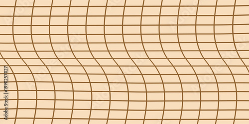 Brown check on pink or orange background. Cage pattern fabric, seamless pattern. Texture from tartan, plaid, shirts, clothes, dresses, bedding, blankets, and other textiles. Template for ornament.