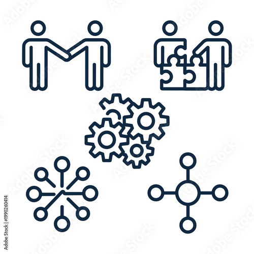 Collaboration, networking, and teamwork visual concepts