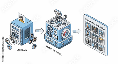 Industrial data processing and production line.