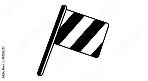 Black and white striped warning flag.