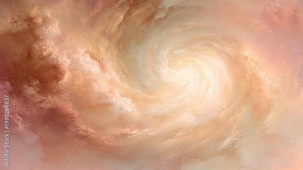 Fototapeta premium Abstract Peach Cloud Vortex Background with Ethereal Texture