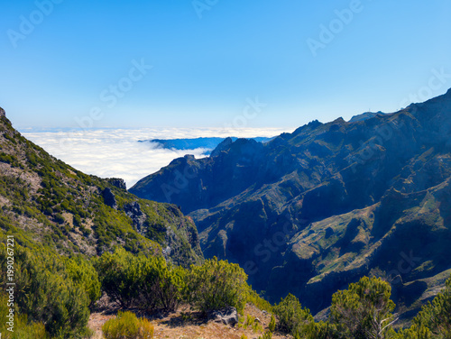 Mountain Landscape Above the Clouds at Pico Ruivo (Madeira, Portugal)