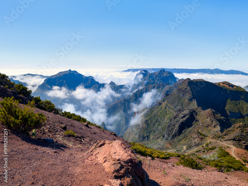 Mountain Landscape Above the Clouds at Pico Ruivo (Madeira, Portugal)