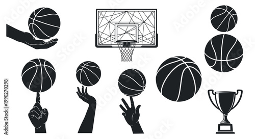 Dynamic basketball action with hoops, players, and celebration in a competitive sport scene.