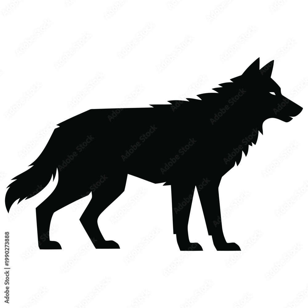 Obraz premium wolf vector illustration