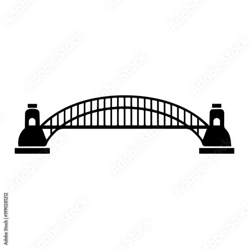 Simple Arch Bridge Illustration for Design Projects.