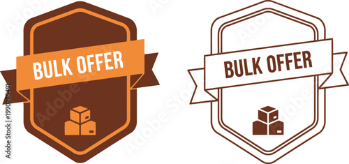 Bulk Offer Badge Set – Vector Labels for Wholesale, Discount, and Promotional Marketing