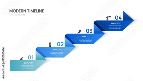 Infographic flow chart arrow business template with icons and 4 options or steps vector design.