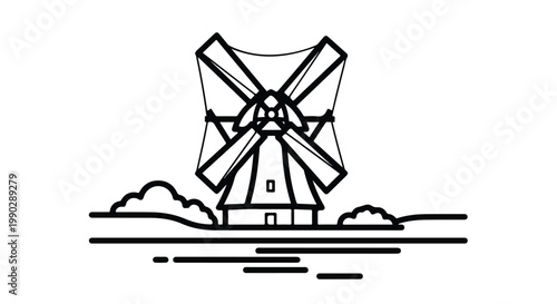 Perspective view of street houses silhouette