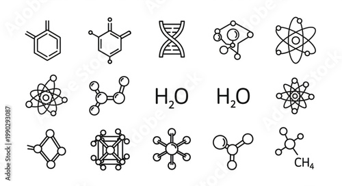 Collection of chemical molecular structures and formulas.