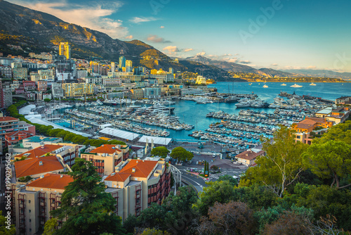 Amazing harbor of Monte Carlo with luxury yachts, Monaco