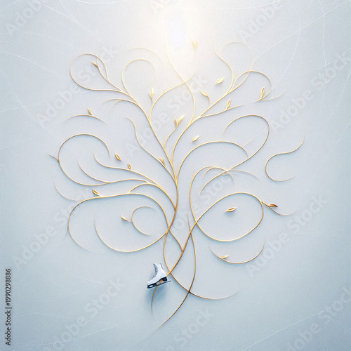 Kintsugi Trails Across Frozen Surface